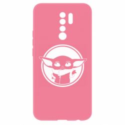 Чехол для Xiaomi Redmi 9 Baby yoda monochrom - PrintSalon
