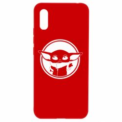 Чехол для Xiaomi Redmi 9a Baby yoda monochrom - PrintSalon