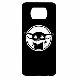 Чехол для Xiaomi Poco X3 Baby yoda monochrom - PrintSalon