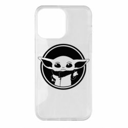 Чехол для iPhone 14 Pro Max Baby yoda monochrom - PrintSalon
