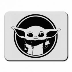 Коврик для мыши Baby yoda monochrom - PrintSalon