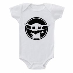 Детский бодик Baby yoda monochrom - PrintSalon