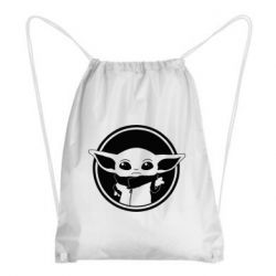Рюкзак-мешок Baby yoda monochrom - PrintSalon