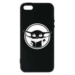 Чехол для iPhone5/5S/SE Baby yoda monochrom - PrintSalon
