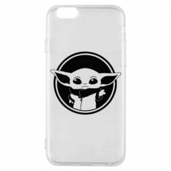 Чехол для iPhone 6/6S Baby yoda monochrom - PrintSalon