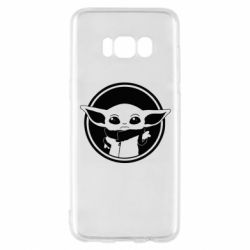 Чехол для Samsung S8 Baby yoda monochrom - PrintSalon