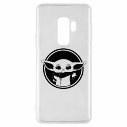 Чехол для Samsung S9+ Baby yoda monochrom - PrintSalon