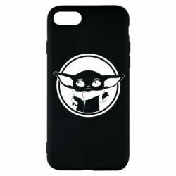 Чехол для iPhone 8 Baby yoda monochrom - PrintSalon
