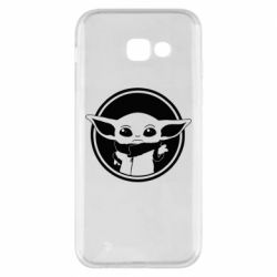 Чехол для Samsung A5 2017 Baby yoda monochrom