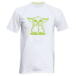 Мужская футболка для спорта Baby Yoda - PrintSalon