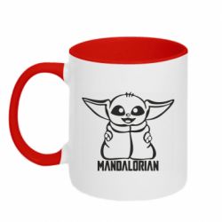 Чашка двухцветная 320ml Baby Yoda - PrintSalon