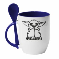Чашка с ложкой Baby Yoda - PrintSalon