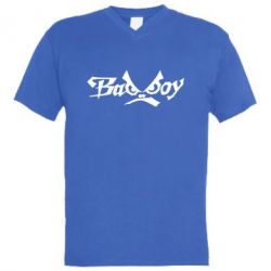 Чоловіча футболка з V-подібним вирізом Bad Boy Logo - PrintSalon