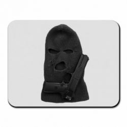 Коврик для мыши Балаклава с пистолетом - PrintSalon