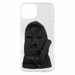 Чехол для iPhone 14 Балаклава с пистолетом - PrintSalon