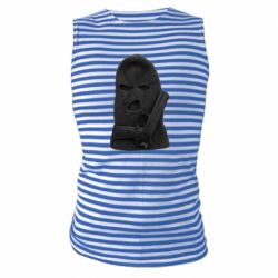 Майка-тельняшка Балаклава с пистолетом - PrintSalon