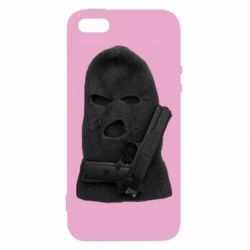 Чехол для iPhone5/5S/SE Балаклава с пистолетом - PrintSalon
