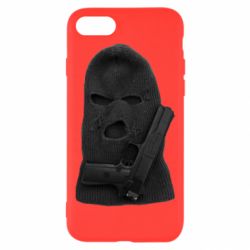 Чехол для iPhone 7 Балаклава с пистолетом - PrintSalon