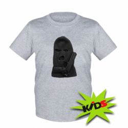 Детская футболка Балаклава с пистолетом - PrintSalon