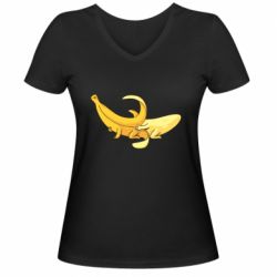 Женская футболка с V-образным вырезом Banana in a Banana - PrintSalon
