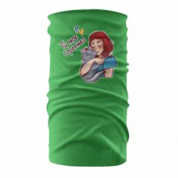 Бандана Девочка с котом - ты мое сердечко - PrintSalon