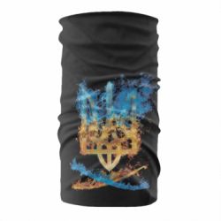 Бандана Герб Украины в желто - голубом огнем - PrintSalon