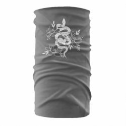 Бандана Snake with flowers - PrintSalon