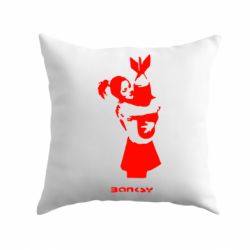 Подушка Bancsy bomb love-PrintSalon Подушка Bancsy bomb love