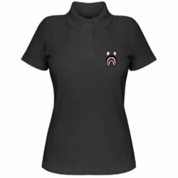 Женское поло Bape shark logo - PrintSalon
