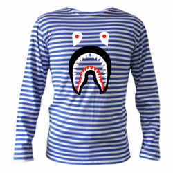 Тельняшка с длинным рукавом Bape shark logo - PrintSalon