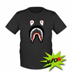 Детская футболка Bape shark logo - PrintSalon