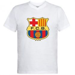 Мужская футболка  с V-образным вырезом Barcelona - PrintSalon