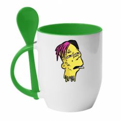 Чашка с ложкой Bart as Lil Peep - PrintSalon