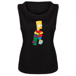 Женская майка Bart Simpson - PrintSalon