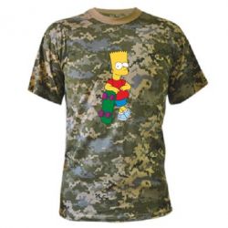 Камуфляжная футболка Bart Simpson - PrintSalon