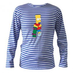 Тельняшка с длинным рукавом Bart Simpson - PrintSalon