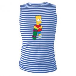 Майка-тельняшка Bart Simpson - PrintSalon