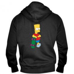 Мужское худи на молнии Bart Simpson - PrintSalon
