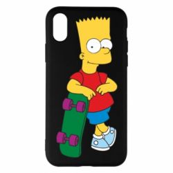 Чехол для iPhone X/Xs Bart Simpson - PrintSalon