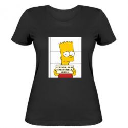 Женская футболка Барт в тюряге - PrintSalon