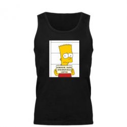 Мужская майка Барт в тюряге - PrintSalon