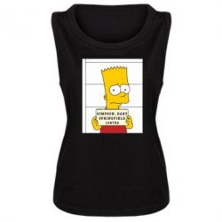 Женская майка Барт в тюряге - PrintSalon