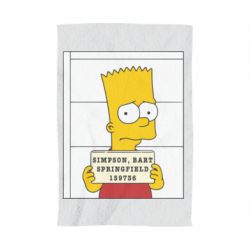 Полотенце с принтом Барт в тюряге - PrintSalon