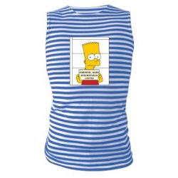 Майка-тельняшка Барт в тюряге - PrintSalon