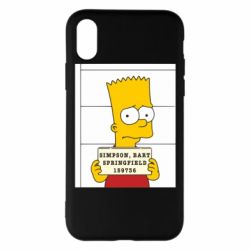 Чехол для iPhone X/Xs Барт в тюряге - PrintSalon