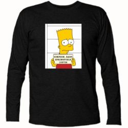 Футболка с длинным рукавом Барт в тюряге - PrintSalon