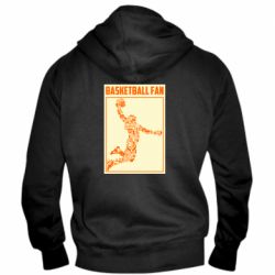 Мужское худи на молнии Basketball fan - PrintSalon
