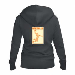 Женское худи на молнии Basketball fan - PrintSalon