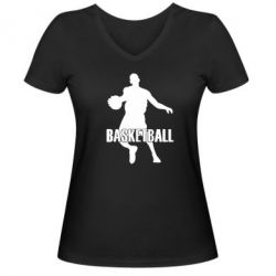 Жіноча футболка з V-подібним вирізом Basketball - PrintSalon