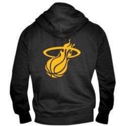 Мужское худи на молнии Баскетбольный мяч в кольце - PrintSalon